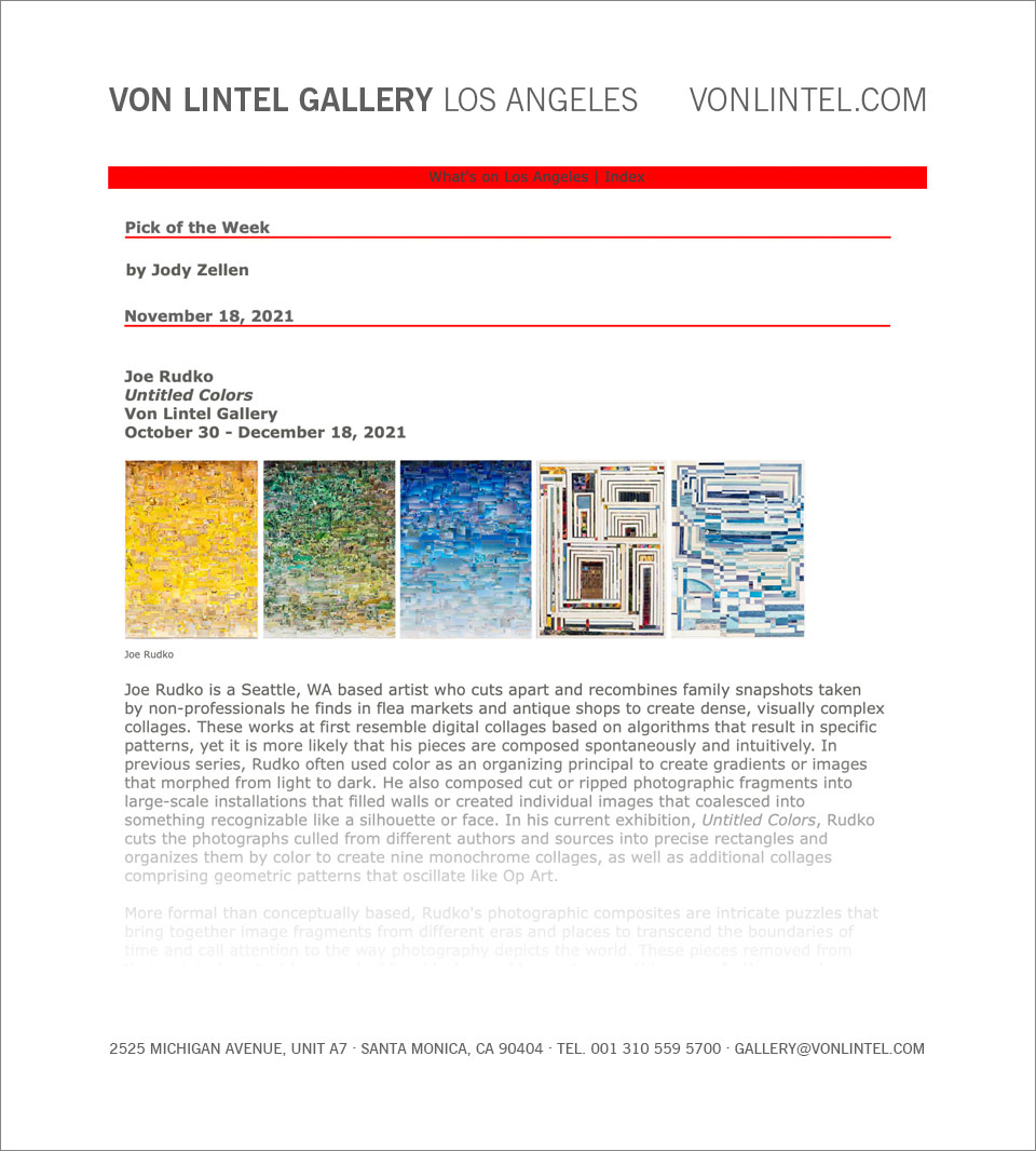 Von Lintel Gallery Los Angeles